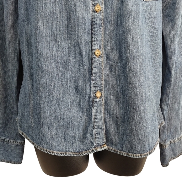 Vintage Harley-Davidson Women's Blue Denim Button Down Shirt Size M - Picture 5 of 12